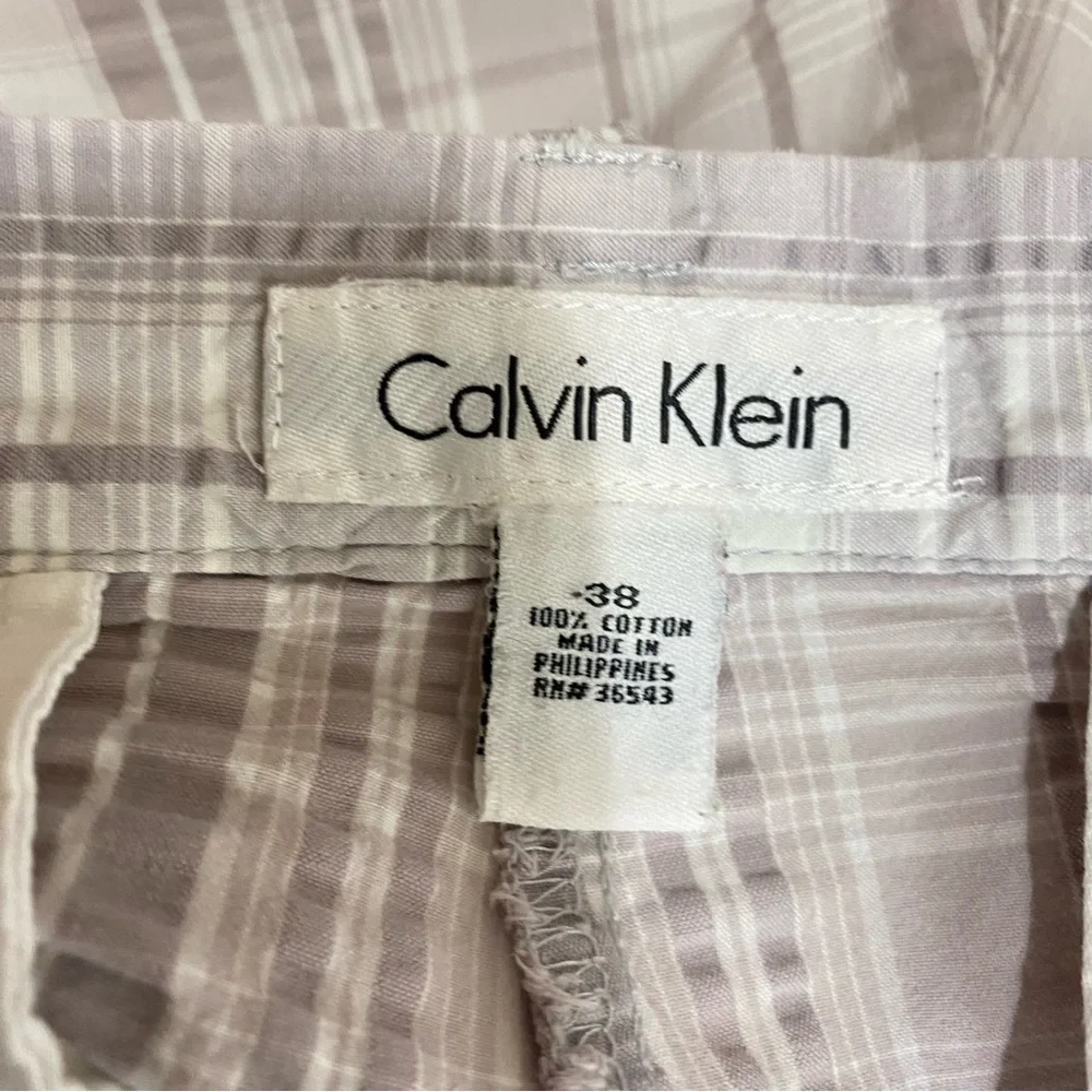 Calvin Klein Men’s Plaid Seersucker Shorts